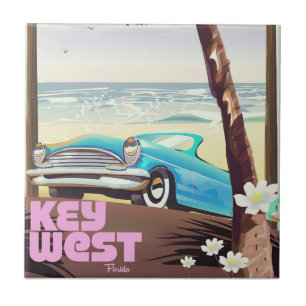 Key West Florida vintage reisposter Tegeltje