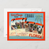 Key West Florida Vintage Travel Briefkaart (Voorkant / Achterkant)