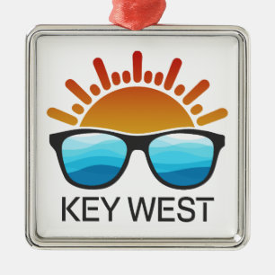 Key West Florida Zonnebrillen Metalen Ornament