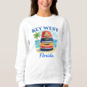 Key West Florida Zonsondergang Eiland Sweatshirt (Voorkant)