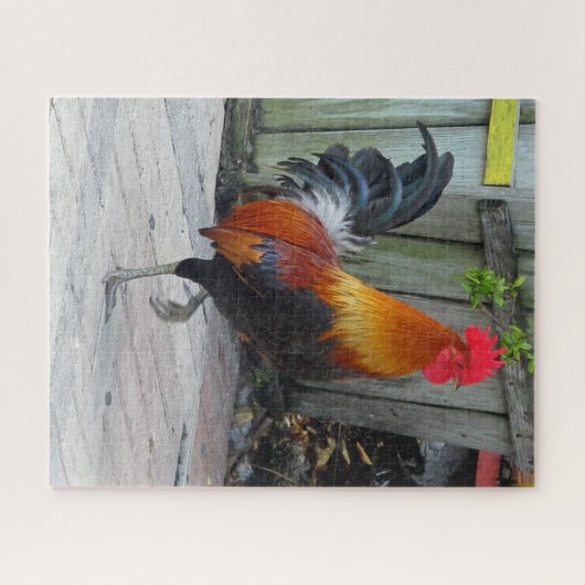 Key West Gypsy Rooster Design Jigzaag Puzzle Legpuzzel (Horizontaal)