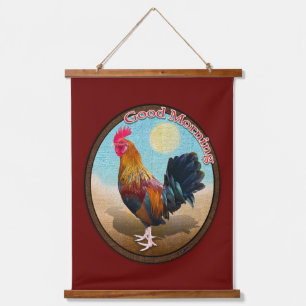 Key West - Gypsy Rooster Goedemorgen Ovaal Hangend Wandkleed