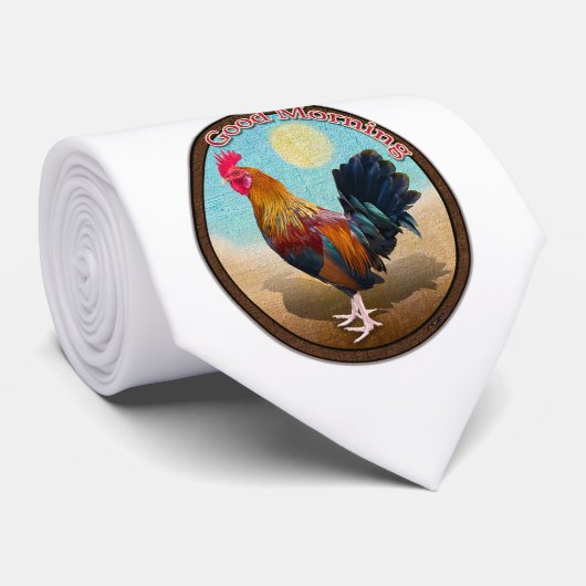 Key West - Gypsy Rooster Goedemorgen Ovaal Stropdas (Opgerold)