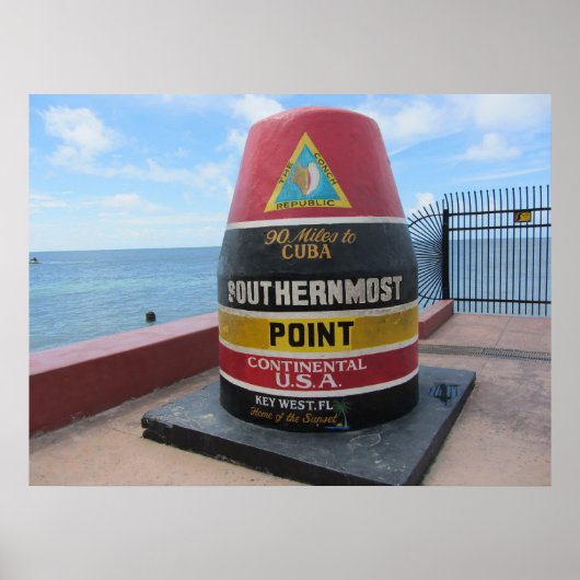 Key West Historic Southerst Point Poster (Voorkant)
