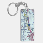 Key West Int. Luchthavendiagram/taxisdiagram Sleutelhanger (Voorkant Links)