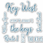 Key West-lasergesneden Stickers (Voorkant)