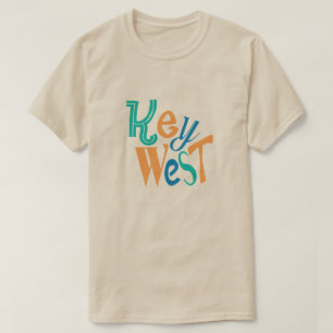 Key West-leuk typografisch ontwerp T-shirt