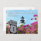 Key West Lighthouse, Briefkaart Florida (Voorkant / Achterkant)