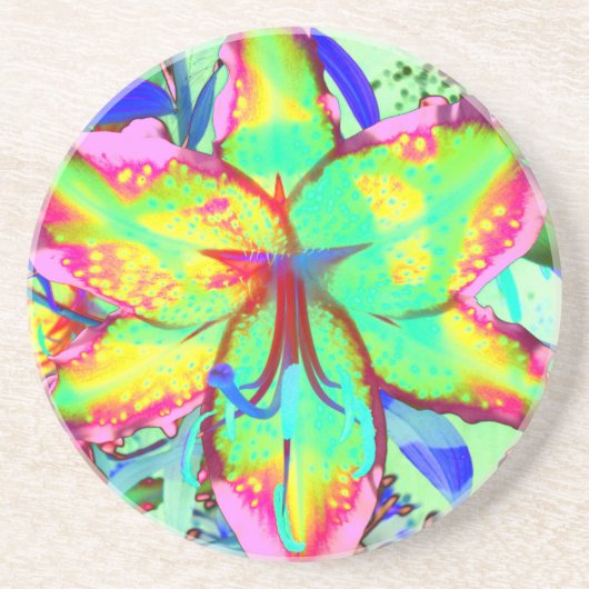 Key West Lily Zandsteen Onderzetter (Voorkant)