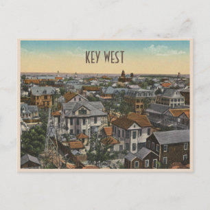  Key West luchtfoto uitzicht van huizen Briefkaart