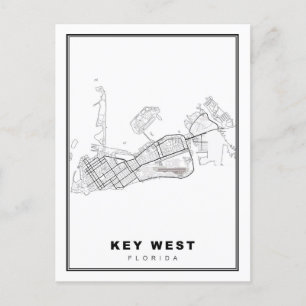 Key West Map Briefkaart