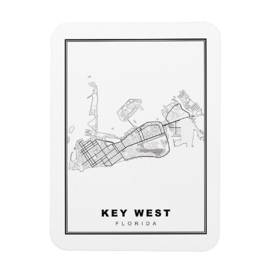 Key West Map Magneet (Verticaal)