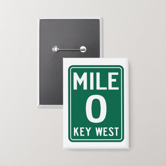 Key West Mile 0, Florida VS Button (Voorkant / Achterkant)