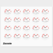 Key West Modern Whimsy Wedding Ronde Sticker (Vel)