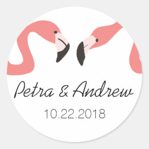 Key West Modern Whimsy Wedding Ronde Sticker