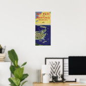 Key West Monroe County Florida Poster (Thuiskantoor)