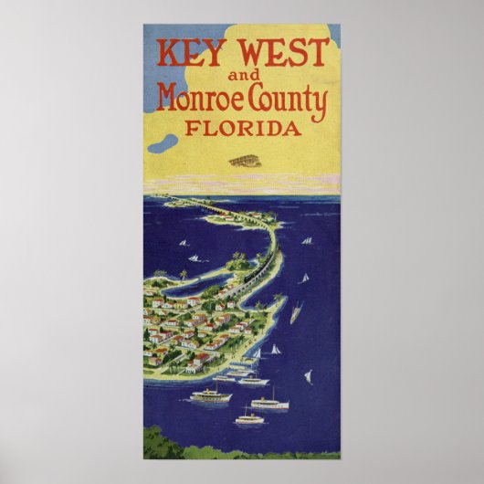 Key West Monroe County Florida Poster (Voorkant)