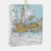 Key West Nautical Chart Keramisch Ornament (Rechts)