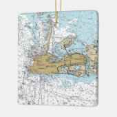 Key West Nautical Chart Keramisch Ornament (Links)