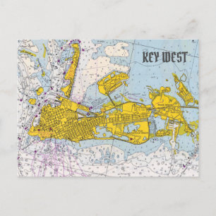 Key West Nautical Chart Map Briefkaart