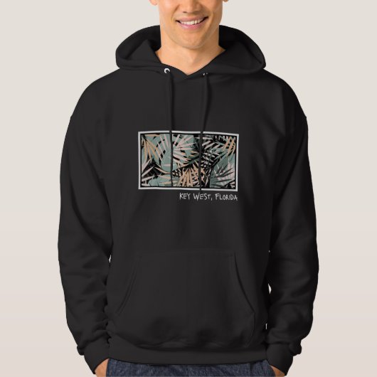 Key-West Palm Leaves Summer Beach Art Hoodie (Voorkant)