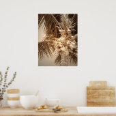 Key West Palm - Sepia Poster (Keuken)
