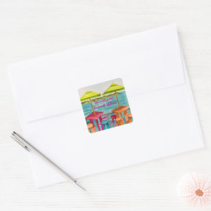 Key West Sfeer Meisjesweekend Vierkante Sticker