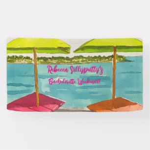 Key West-sfeer vrijgezellenweekend Spandoek