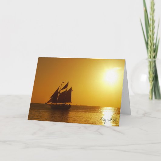 Key West Sunset Kaart (Voorkant)