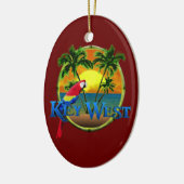 Key West Sunset Keramisch Ornament (Links)