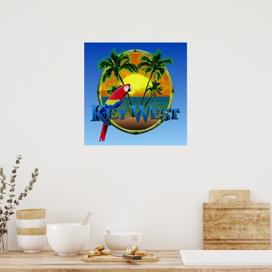Key West Sunset Poster (Keuken)