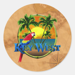 Key West Sunset Ronde Sticker