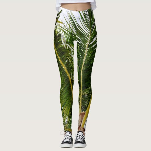 Key West, Tropisch, Palm Tree Leggings (Voorkant)