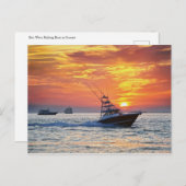 Key West Vist Boat op Sunset Briefkaart (Voorkant / Achterkant)