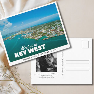 Key West Wedding Aerial Save the Date Briefkaart