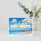 Key West Wedding Enregistrer la date Carte postale (Debout devant)