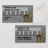 Keybaord et saxophone - carte d'industrie musicale (Devant / Derrière)