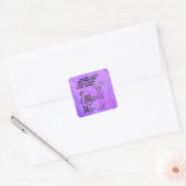 Keyboard Zombie Explode Square Sticker (Envelop)