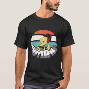 Keyboarder Piano Pianist Synthesizer Speler DJ Vin T-shirt
