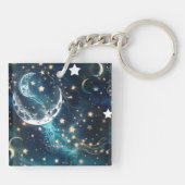 Keychain - Icy Blue Celestial Moon (Achterkant)