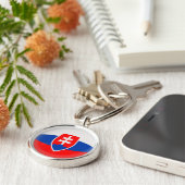 Keyring Slowakije vlag Sleutelhanger (Zijkant)