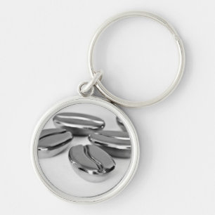 Keyring voor metalen koffiebonen sleutelhanger