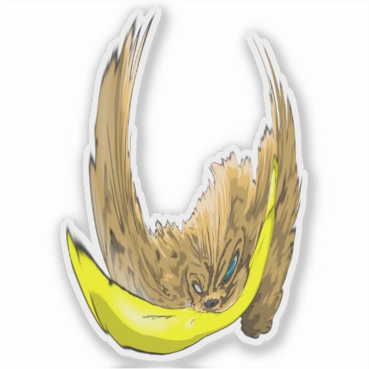 Keys & Banana, de miniatuur cocker spaniel 4 Sticker (Voorkant)