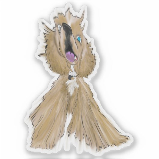 Keys & Banana, de miniatuur cocker spaniel 5 Sticker (Voorkant)