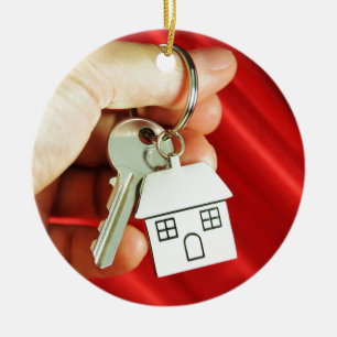 Keys voor een nieuw huis! keramisch ornament