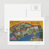 Keyser, West Virginia - Grote Letter-scènes Briefkaart (Voorkant / Achterkant)