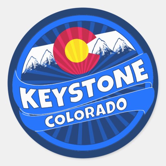 Keystone Colorado berg burst sticker (Voorkant)