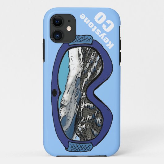 Keystone Colorado bleu neige goggle iphone 5 coque (Dos)