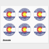 Keystone Colorado cirkel vlag stickers (Vel)