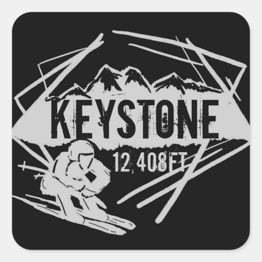 Keystone Colorado dark ski elevation stickers (Voorkant)